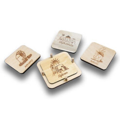 Σουβέρ ξύλινα με χάραξη